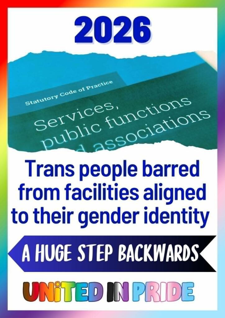 Image of a placard advising 2026 EHRC Proposed Statutory Guidance